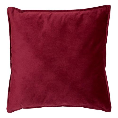 Coussin Déco Uni "lilou" 55x55cm Rouge Grenat