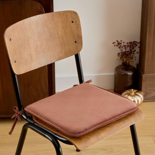 Galette De Chaise Lilou Marron Tonka 38x38cm