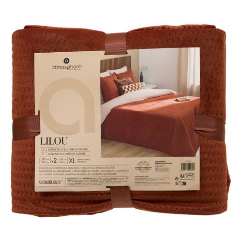 Dessus e lit 240x260 + 2 taies LILOU Terracotta