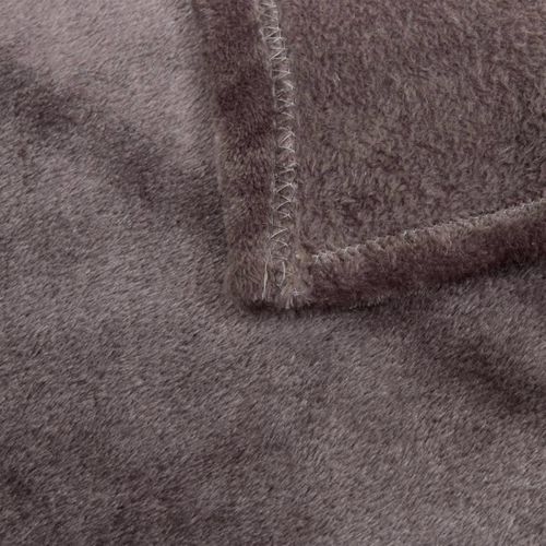 Plaid En Flanelle Uni "ollis" 240x260cm Gris Foncé