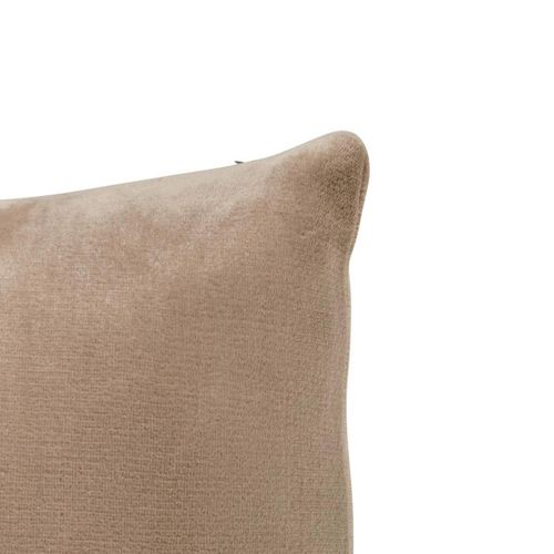 Coussin En Flanelle Uni "ollis" 38x38cm Beige Lin