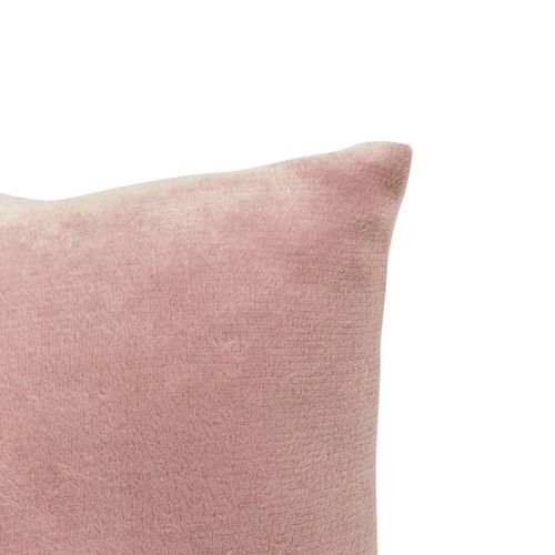 Coussin En Flanelle Uni "ollis" 38x38cm Rose