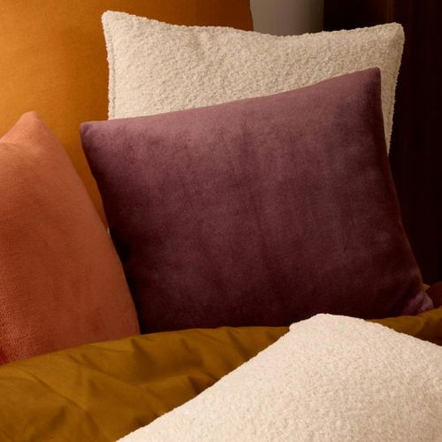 Coussin En Flanelle Uni "ollis" 38x38cm Violet