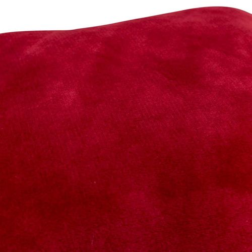 Coussin En Flanelle Uni "ollis" 38x38cm Rouge