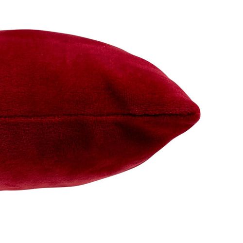 Coussin En Flanelle Uni "ollis" 38x38cm Rouge