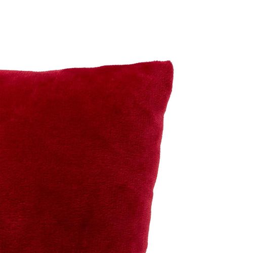 Coussin En Flanelle Uni "ollis" 38x38cm Rouge