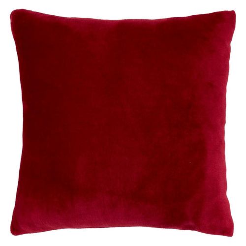 Coussin En Flanelle Uni "ollis" 38x38cm Rouge