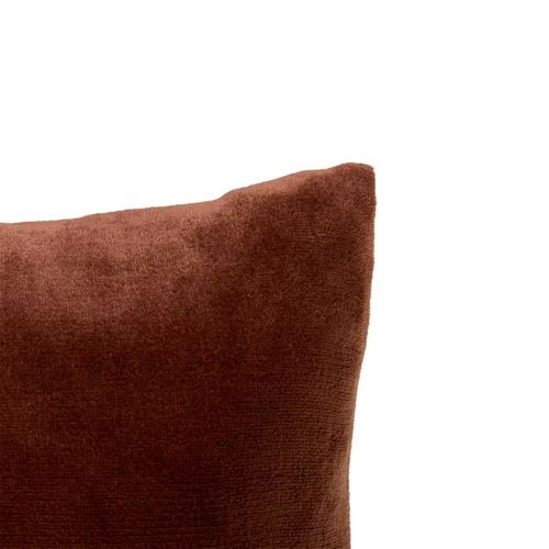 Coussin En Flanelle Uni "ollis" 38x38cm Marron Tonka