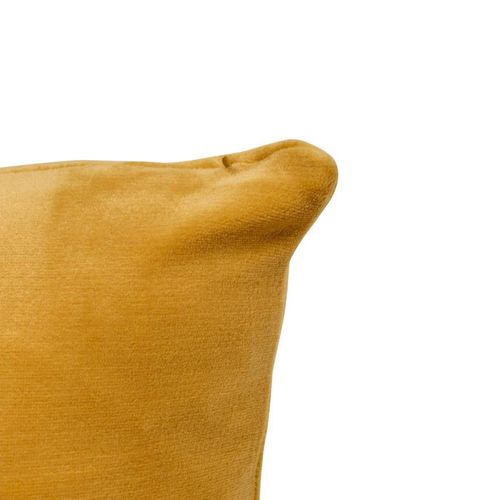 Coussin En Flanelle Uni "ollis" 38x38cm Ocre