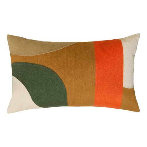 Coussin Déco Brodé "hary" 30x50cm Caramel