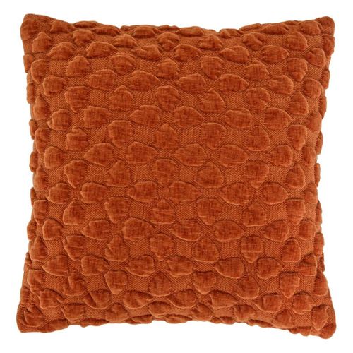 Coussin Chenillé 3d "nova" 40x40cm Ambre