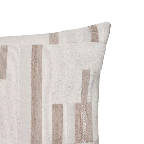 Coussin Déco En Jacquard Chenillé "calix" 30x50cm Beige