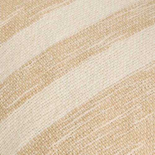 Coussin à Rayures Effet Jute "laini" 45x45cm Naturel
