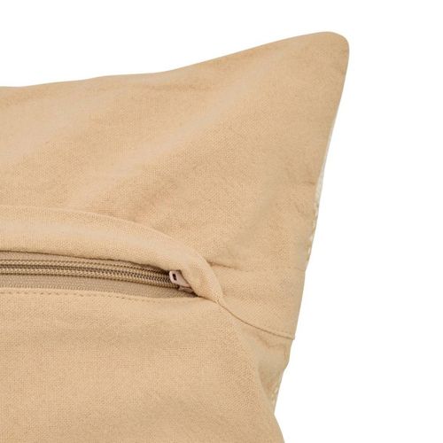 Coussin à Rayures Effet Jute "laini" 45x45cm Naturel