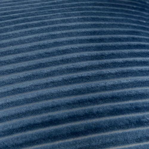 Coussin En Velours Côtelé "arum" 38x38cm Bleu Encre