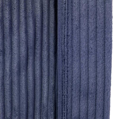 Rideau En Velours Côtelé Flanelle "arum" 140x260cm Bleu Encre