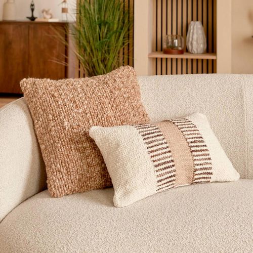 Coussin Déco Effet Laine "volna" 45x45cm Camel