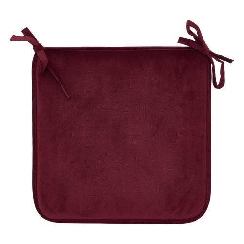 Galette De Chaise Lilou Rouge Grenat 38x38cm