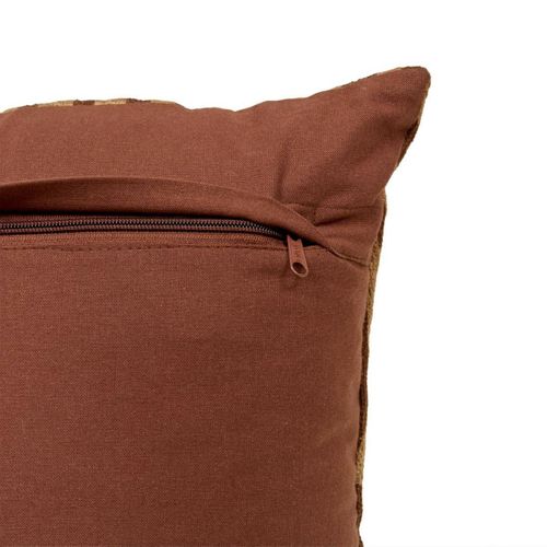 Coussin Déco Brodé "hary" 45x45cm Marron