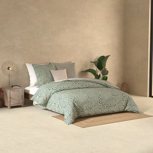 Parure De Lit Imprimée Naya Vert 240x220cm