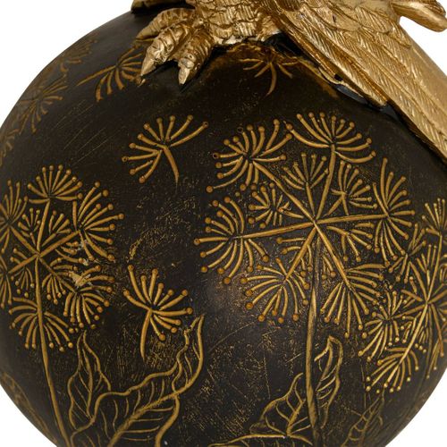 Oiseau Résine Belli H.19cm Doré