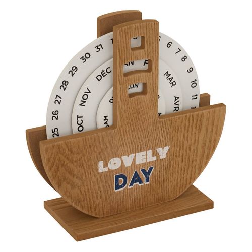 Calendrier Bois Flow H.20cm