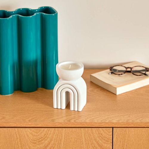 Bougie Parfumée En Ciment "oran" 70g Fleur D'oranger