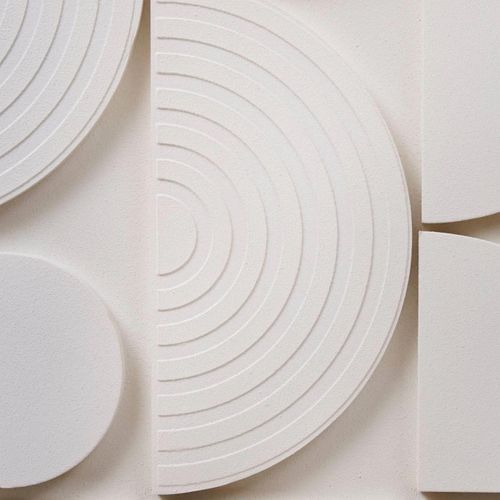 Toile Déco 3d "catalina" 60x60cm Blanc