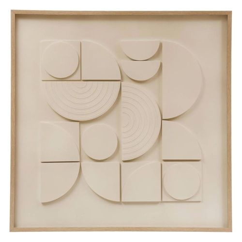 Toile Déco 3d "catalina" 60x60cm Blanc