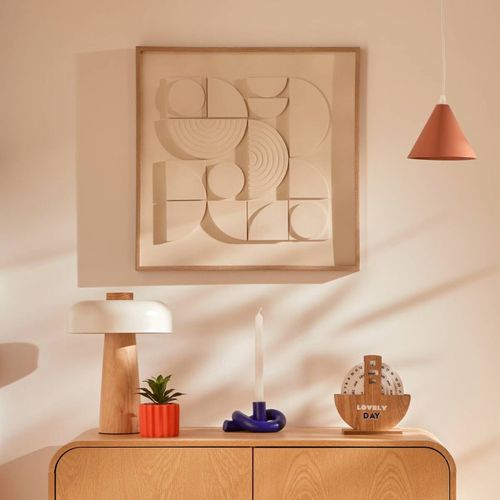 Toile Déco 3d "catalina" 60x60cm Blanc