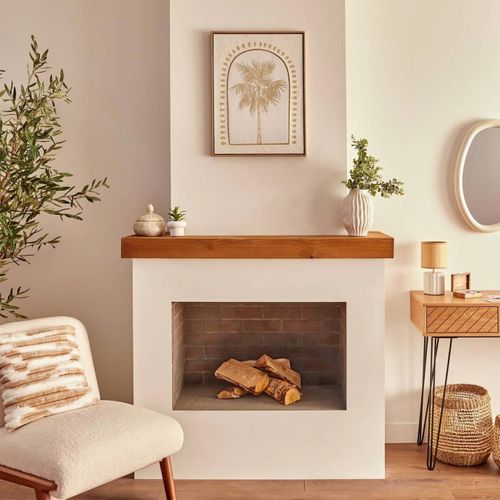 Toile Déco 3d Palmier "meryl" 45x60cm Blanc