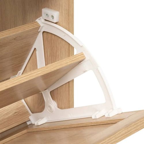 Range Chaussures 3 Portes Effet Cannage Drawy - Beige