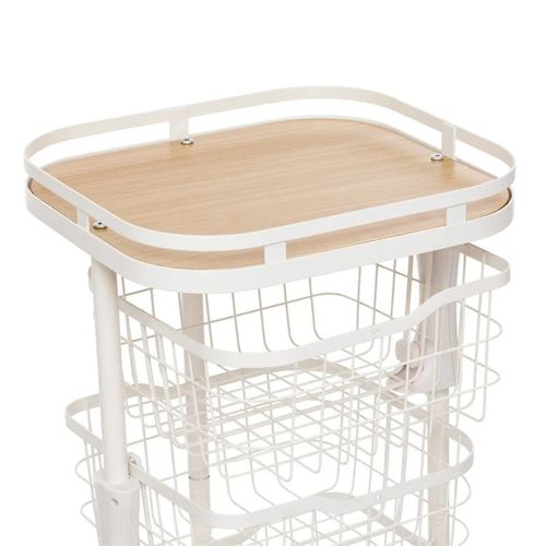 Desserte 5 Paniers Balm Mdf Et Métal Blanc 5five