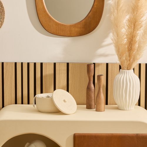 Panneau mural large 120x60 cm COLVA Naturel/Noir