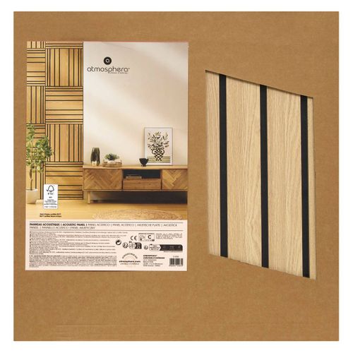 Panneau Décoratif Mural 60x60 Cm Colva - Beige Fond Noir
