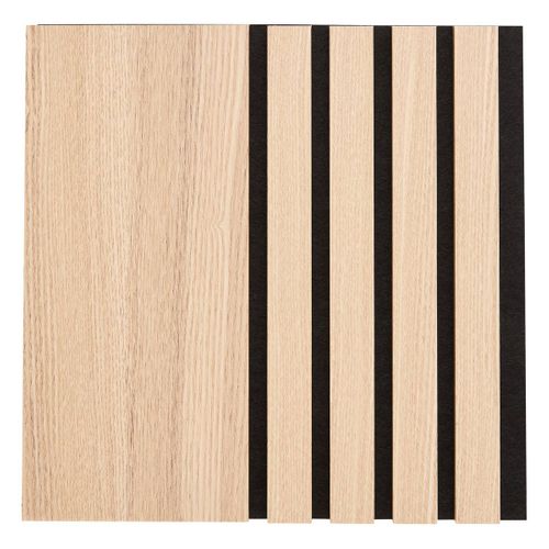 Set De 3 Panneaux Muraux Décoratifs Colva 30x30 Cm - Beige Fond Noir