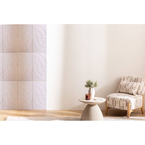 Set De 4 Panneaux Muraux Décoratifs En Feutrine 30x30 Cm - Gris