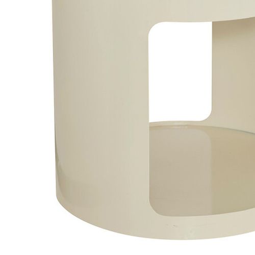 Table à Café 2 Niches En Métal Ashdal - Beige