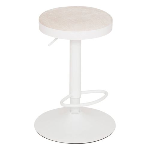 Tabouret De Bar Ilsa Ajustable Blanc Et Ivoire