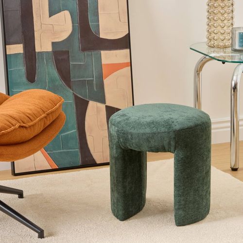 Pouf Jin D38 Cm Tissu Vert Cèdre