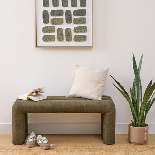 Banc Sisco 102x42x43.5 Cm - Vert Kaki