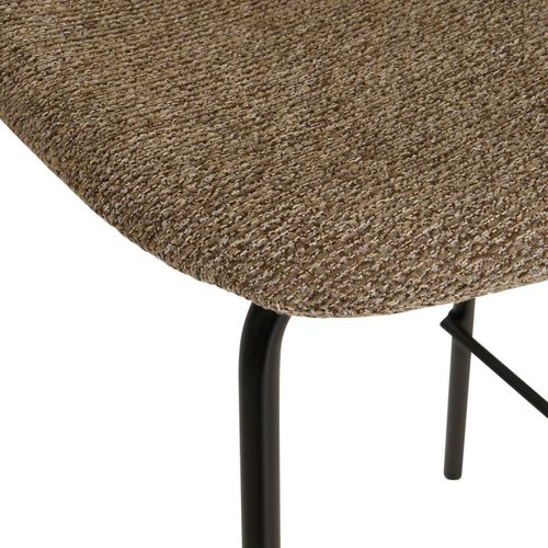 Tabouret De Bar Vladi Tissu Moka Bouclette Atmosphera
