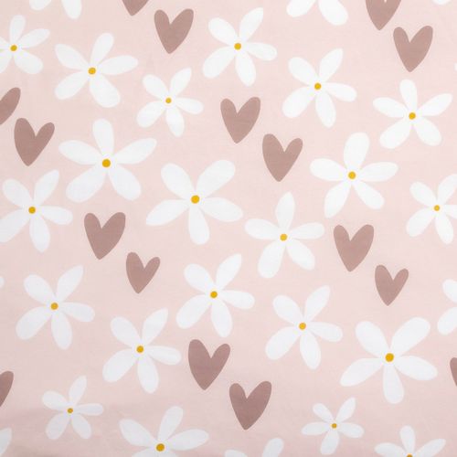 Parure De Lit Enfant Motifs Cœurs Billie - 48 Fils/cm² - 140 X 200 Cm