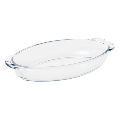Plat à Four L35cm Oval En Verre Avec Couvercle