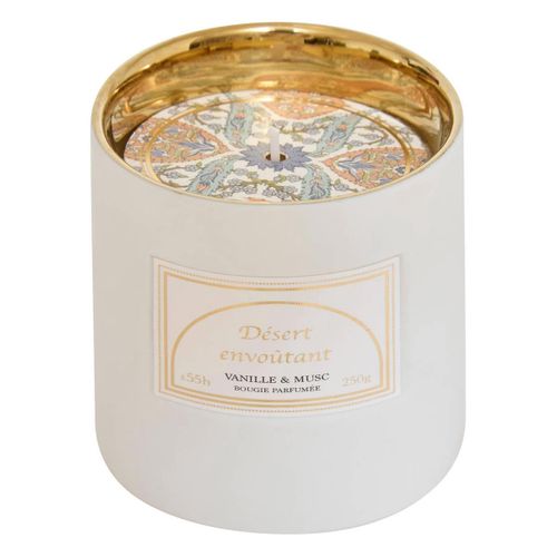 Bougie Parfumée En Céramique "lucia" 250g Vanille et Musc