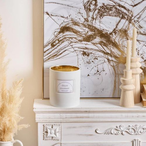 Bougie Parfumée En Céramique "lucia" 1800g Vanille et Musc