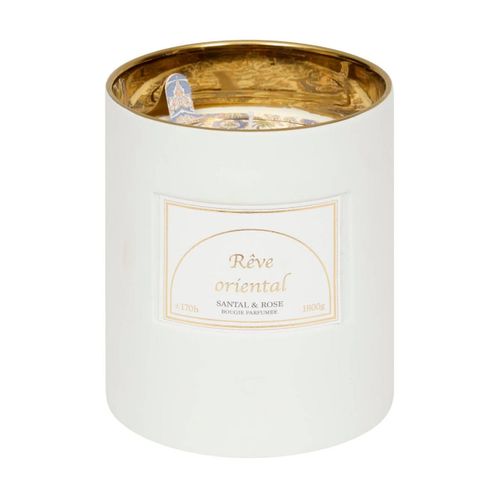 Bougie Parfumée En Céramique "lucia" 1800g Santal et Rose