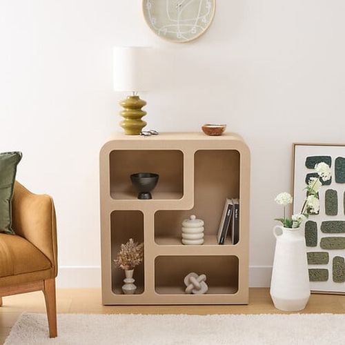 Meuble 4 Étagères Soleya - Beige