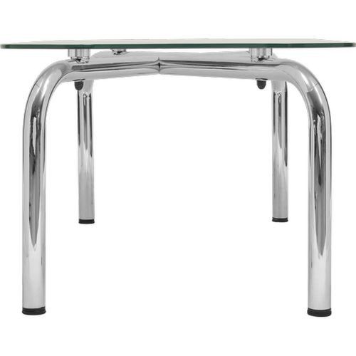 Table Basse En Verre Et Métal Chromé Hecate