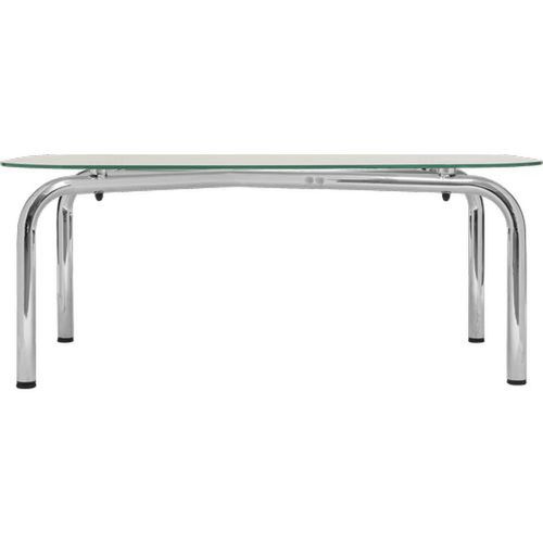Table Basse En Verre Et Métal Chromé Hecate